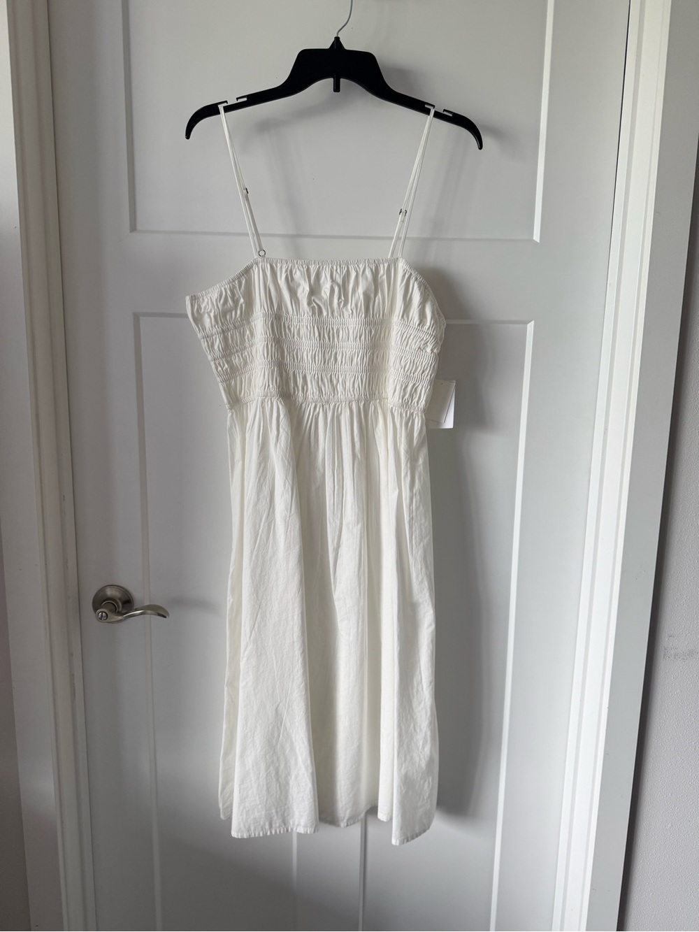 Abound White Smocked Bodice Spaghetti Strap Dress Size XL NWT